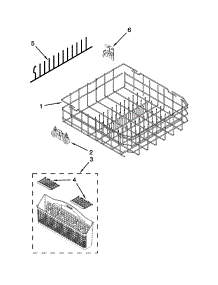 Lower Rack Parts parts for Kenmore Dishwasher 665.15693K211 (66515693K211, 665 15693K211) from AppliancePartsPros.com