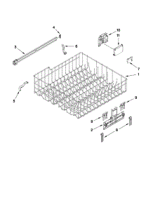 Upper Rack And Track Parts parts for Kenmore Dishwasher 665.15699K210 (66515699K210, 665 15699K210) from AppliancePartsPros.com