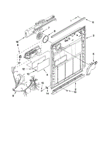 Inner Door Parts parts for Kenmore Dishwasher 665.15699K210 (66515699K210, 665 15699K210) from AppliancePartsPros.com
