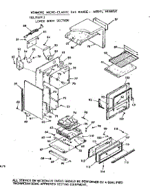 Lower Body Section parts for Kenmore Range 103.7907913 (1037907913, 103 7907913) from AppliancePartsPros.com
