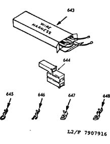 Wire Harnesses And Components parts for Kenmore Range 103.7907916 (1037907916, 103 7907916) from AppliancePartsPros.com