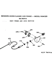 Meat Probe And Jack Section parts for Kenmore Range 103.7907916 (1037907916, 103 7907916) from AppliancePartsPros.com