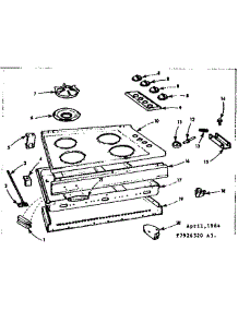 Maintop And Body Section parts for Kenmore Range 103.7926364 (1037926364, 103 7926364) from AppliancePartsPros.com