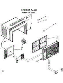 Cabinet Parts parts for Kenmore Heat Pump System 106.7780521 (1067780521, 106 7780521) from AppliancePartsPros.com
