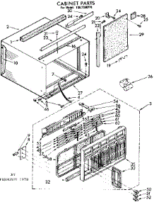 Cabinet Parts parts for Kenmore Heat Pump System 106.7780770 (1067780770, 106 7780770) from AppliancePartsPros.com