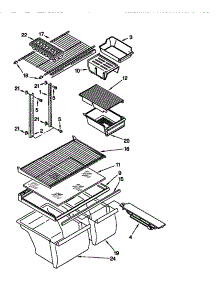 Shelf parts for Kenmore Refrigerator 106.77828791 (10677828791, 106 77828791) from AppliancePartsPros.com