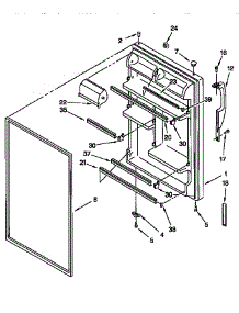 Refrigerator Door parts for Kenmore Refrigerator 106.77828791 (10677828791, 106 77828791) from AppliancePartsPros.com