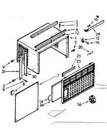 Cabinet Parts parts for Kenmore Heat Pump System 106.7790710 (1067790710, 106 7790710) from AppliancePartsPros.com