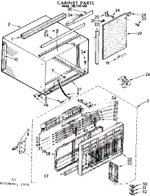 Cabinet Parts parts for Kenmore Heat Pump System 106.7791540 (1067791540, 106 7791540) from AppliancePartsPros.com