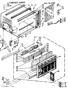 Cabinet Parts parts for Kenmore Heat Pump System 106.7791890 (1067791890, 106 7791890) from AppliancePartsPros.com