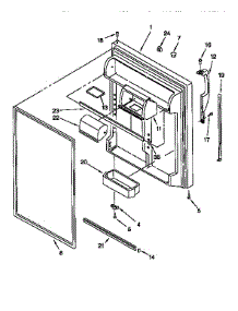 Refrigerator Door parts for Kenmore Refrigerator 106.77992790 (10677992790, 106 77992790) from AppliancePartsPros.com