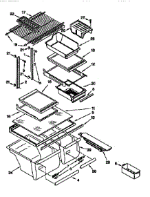 Shelf parts for Kenmore Refrigerator 106.77992790 (10677992790, 106 77992790) from AppliancePartsPros.com