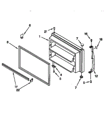 Freezer Door parts for Kenmore Refrigerator 106.77997791 (10677997791, 106 77997791) from AppliancePartsPros.com
