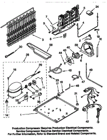 Unit parts for Kenmore Refrigerator 106.77997791 (10677997791, 106 77997791) from AppliancePartsPros.com