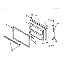 Freezer Door parts for Kenmore Refrigerator 106.78207890 (10678207890, 106 78207890) from AppliancePartsPros.com