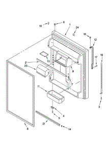 Refrigerator Door Parts parts for Kenmore Refrigerator 106.78214801 (10678214801, 106 78214801) from AppliancePartsPros.com