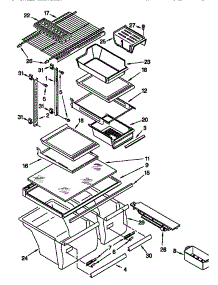 Shelf parts for Kenmore Refrigerator 106.78865890 (10678865890, 106 78865890) from AppliancePartsPros.com