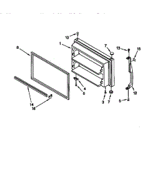Freezer Door parts for Kenmore Refrigerator 106.78867890 (10678867890, 106 78867890) from AppliancePartsPros.com