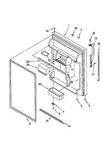 Refrigerator Door parts for Kenmore Refrigerator 106.78902891 (10678902891, 106 78902891) from AppliancePartsPros.com