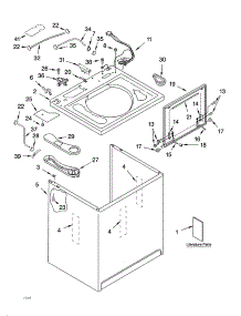 Top And Cabinet Parts parts for Kenmore Washer 110.24994300 (11024994300, 110 24994300) from AppliancePartsPros.com