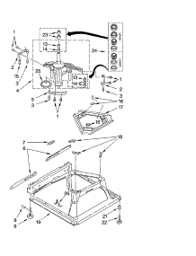 Machine Base Parts parts for Kenmore Washer 110.24996300 (11024996300, 110 24996300) from AppliancePartsPros.com