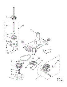 Brake, Motor And Pump Parts parts for Kenmore Washer 110.25064500 (11025064500, 110 25064500) from AppliancePartsPros.com