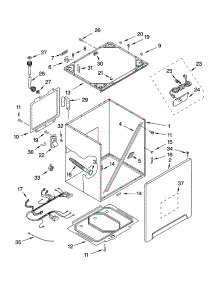 Cabinet And Frame Parts parts for Kenmore Washer 110.25066500 (11025066500, 110 25066500) from AppliancePartsPros.com