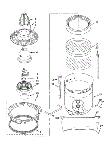 Washplate, Basket And Tub Parts parts for Kenmore Washer 110.25066500 (11025066500, 110 25066500) from AppliancePartsPros.com