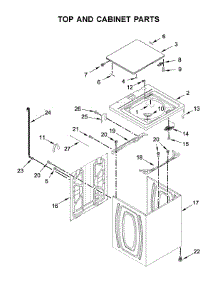 Top And Cabinet Parts parts for Kenmore Washer 110.25122811 (11025122811, 110 25122811) from AppliancePartsPros.com