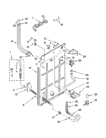Rear Panel Parts parts for Kenmore Washer 110.25292500 (11025292500, 110 25292500) from AppliancePartsPros.com