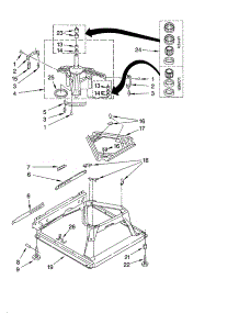 Machine Base Parts parts for Kenmore Washer 110.25292500 (11025292500, 110 25292500) from AppliancePartsPros.com