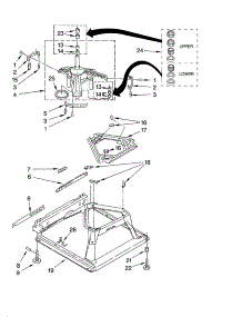 Machine Base Parts parts for Kenmore Washer 110.25292501 (11025292501, 110 25292501) from AppliancePartsPros.com