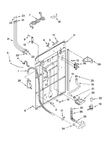Rear Panel Parts parts for Kenmore Washer 110.25292501 (11025292501, 110 25292501) from AppliancePartsPros.com