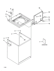 Top And Cabinet Parts parts for Kenmore Washer 110.25292502 (11025292502, 110 25292502) from AppliancePartsPros.com