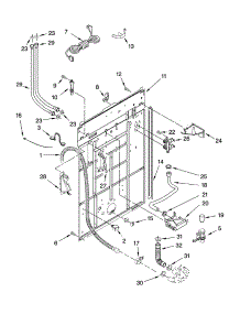 Rear Panel Parts parts for Kenmore Washer 110.25292503 (11025292503, 110 25292503) from AppliancePartsPros.com