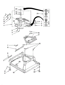 Machine Base Parts parts for Kenmore Washer 110.25294502 (11025294502, 110 25294502) from AppliancePartsPros.com