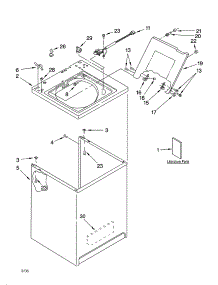 Top And Cabinet Parts parts for Kenmore Washer 110.25832400 (11025832400, 110 25832400) from AppliancePartsPros.com