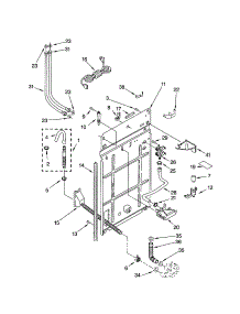 Rear Panel parts for Kenmore Washer 110.25854400 (11025854400, 110 25854400) from AppliancePartsPros.com