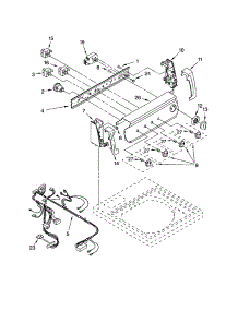 Control Panel parts for Kenmore Washer 110.25854400 (11025854400, 110 25854400) from AppliancePartsPros.com