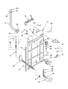 Rear Panel Parts parts for Kenmore Washer 110.25864400 (11025864400, 110 25864400) from AppliancePartsPros.com
