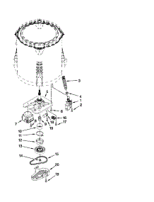 Gearcase, Motor And Pump Parts parts for Kenmore Washer 110.26012011 (11026012011, 110 26012011) from AppliancePartsPros.com