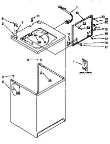 Top And Cabinet parts for Kenmore Washer 110.26058690 (11026058690, 110 26058690) from AppliancePartsPros.com