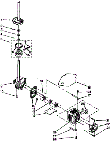 Motor And Pump parts for Kenmore Washer 110.26058690 (11026058690, 110 26058690) from AppliancePartsPros.com
