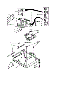 Machine Base parts for Kenmore Washer 110.26071690 (11026071690, 110 26071690) from AppliancePartsPros.com