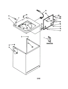 Top And Cabinet parts for Kenmore Washer 110.26071690 (11026071690, 110 26071690) from AppliancePartsPros.com
