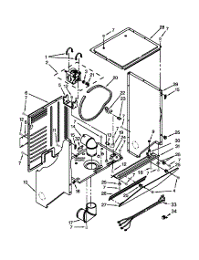 Dryer Cabinet And Motor Parts parts for Kenmore Washer Dryer Combo 110.26182029A (11026182029A, 110 26182029A) from AppliancePartsPros.com