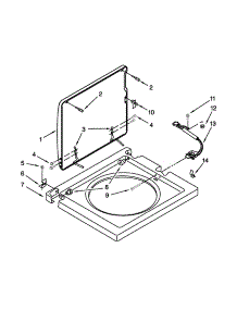 Washer Top And Lid Parts parts for Kenmore Washer Dryer Combo 110.26182029A (11026182029A, 110 26182029A) from AppliancePartsPros.com