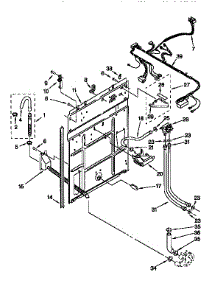Rear Panel parts for Kenmore Washer 110.26292690 (11026292690, 110 26292690) from AppliancePartsPros.com