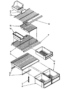 Shelf Parts parts for Kenmore Refrigerator 106.8748411 (1068748411, 106 8748411) from AppliancePartsPros.com