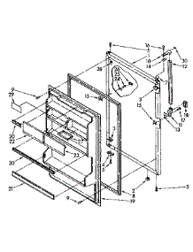 Refrigerator Door Parts parts for Kenmore Refrigerator 106.8748411 (1068748411, 106 8748411) from AppliancePartsPros.com
